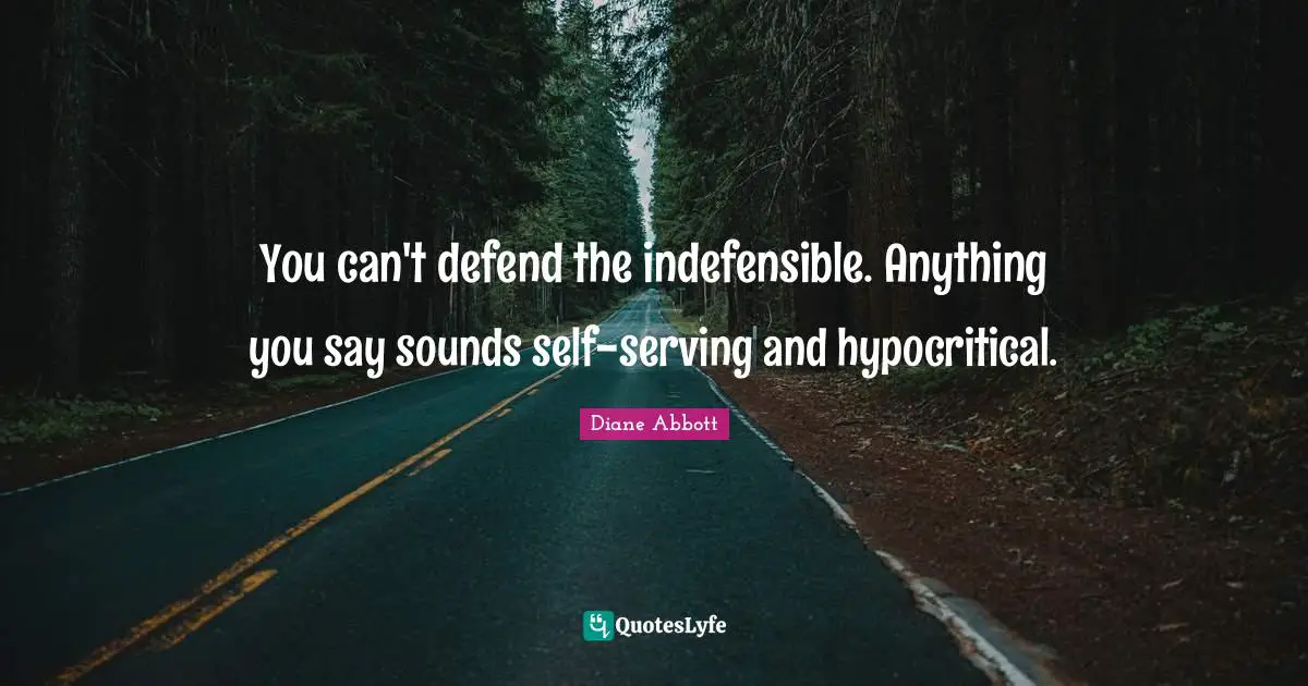 You can't defend the indefensible. Anything you say sounds self-serving and hypocritical.