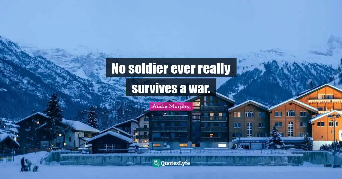 No soldier ever really survives a war.