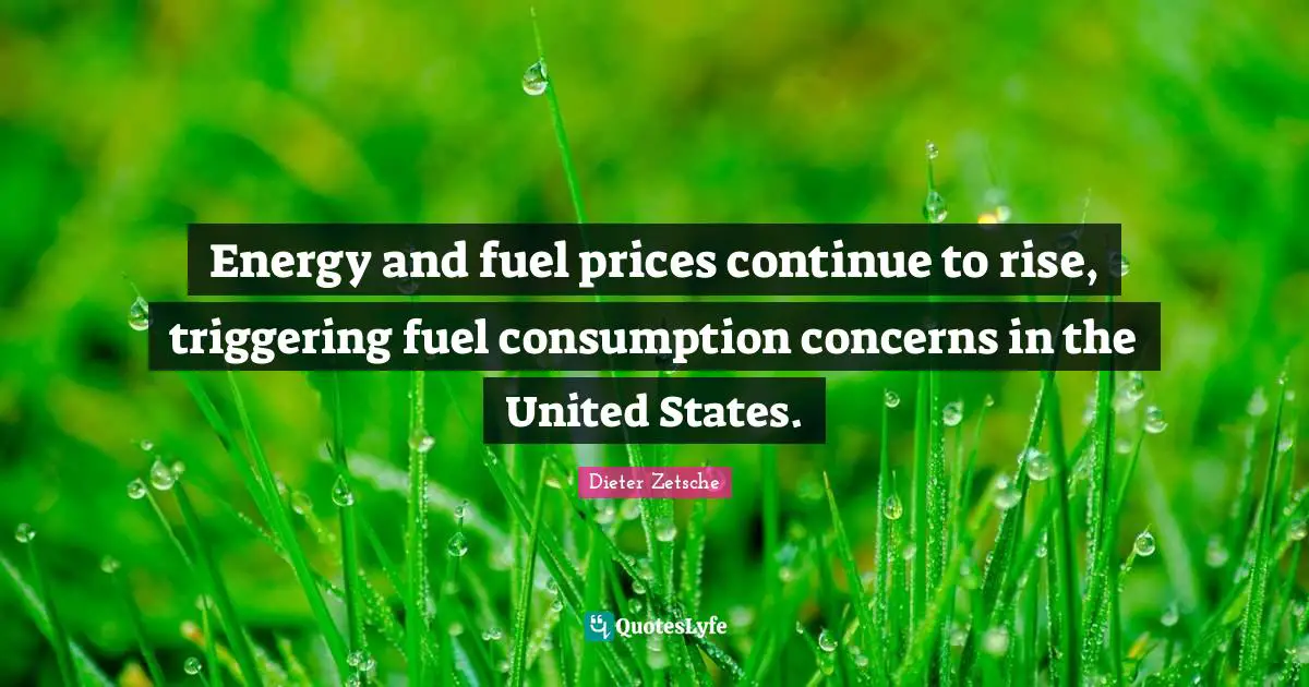 Energy and fuel prices continue to rise, triggering fuel consumption concerns in the United States.