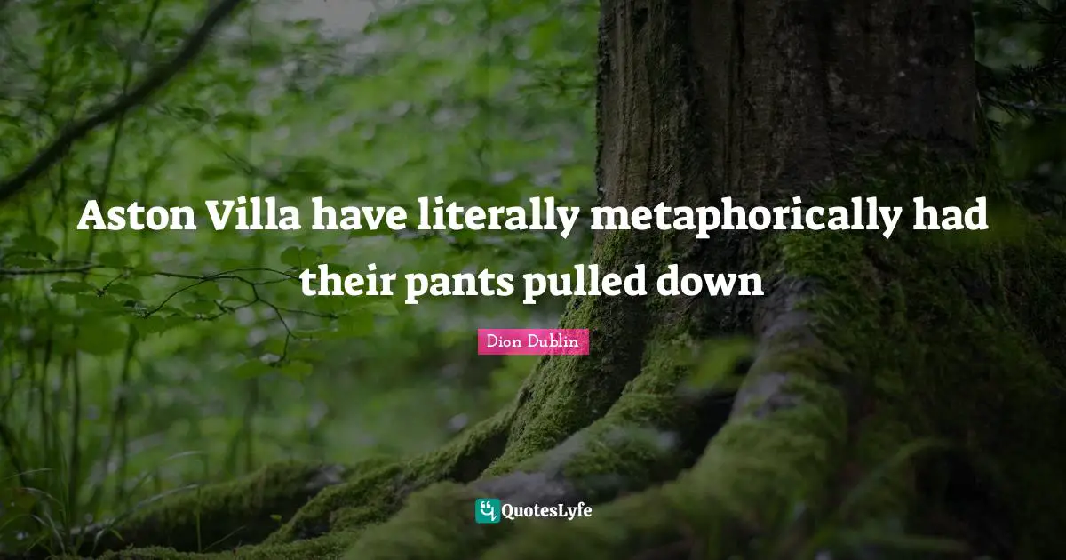 Aston Villa have literally metaphorically had their pants pulled down