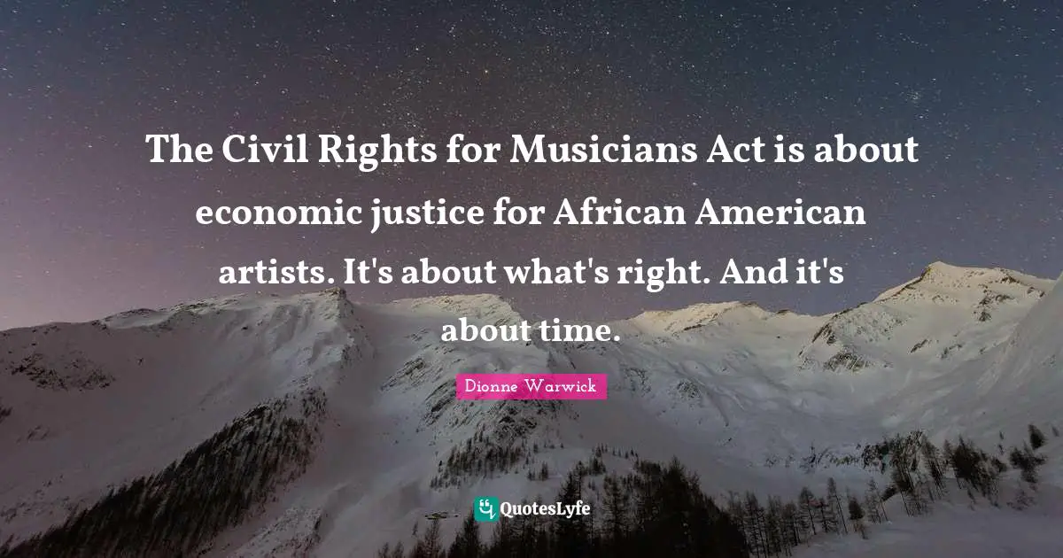 The Civil Rights for Musicians Act is about economic justice for African American artists. It's about what's right. And it's about time.