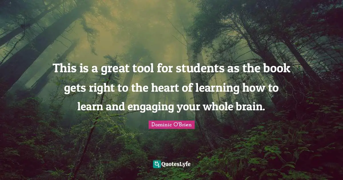 This is a great tool for students as the book gets right to the heart of learning how to learn and engaging your whole brain.