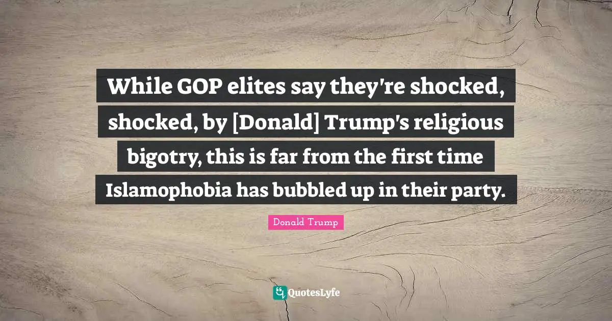 While GOP elites say they're shocked, shocked, by [Donald] Trump's religious bigotry, this is far from the first time Islamophobia has bubbled up in their party.