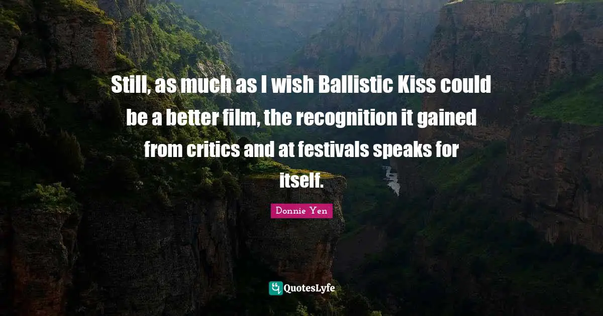 Still, as much as I wish Ballistic Kiss could be a better film, the recognition it gained from critics and at festivals speaks for itself.