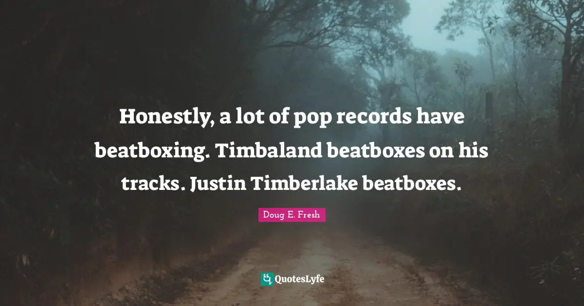Honestly, a lot of pop records have beatboxing. Timbaland beatboxes on his tracks. Justin Timberlake beatboxes.