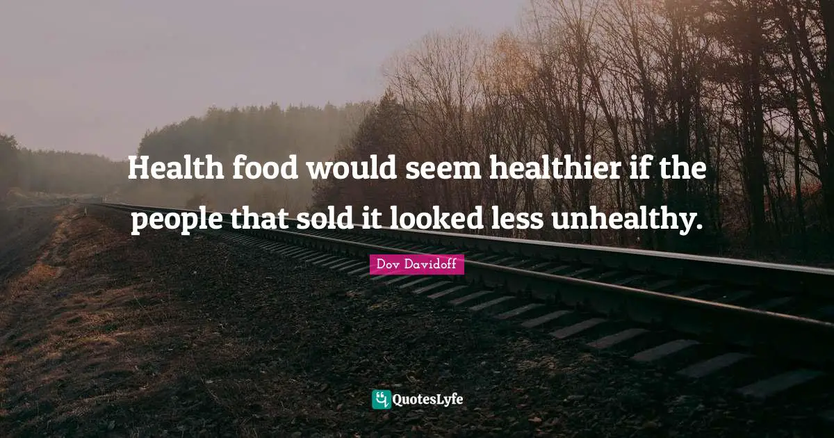 Health food would seem healthier if the people that sold it looked less unhealthy.