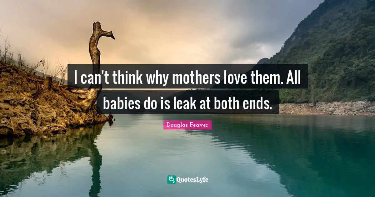 I can't think why mothers love them. All babies do is leak at both ends.