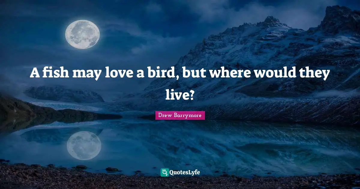 A fish may love a bird, but where would they live?