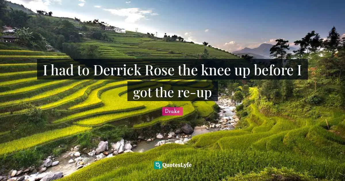 I had to Derrick Rose the knee up before I got the re-up