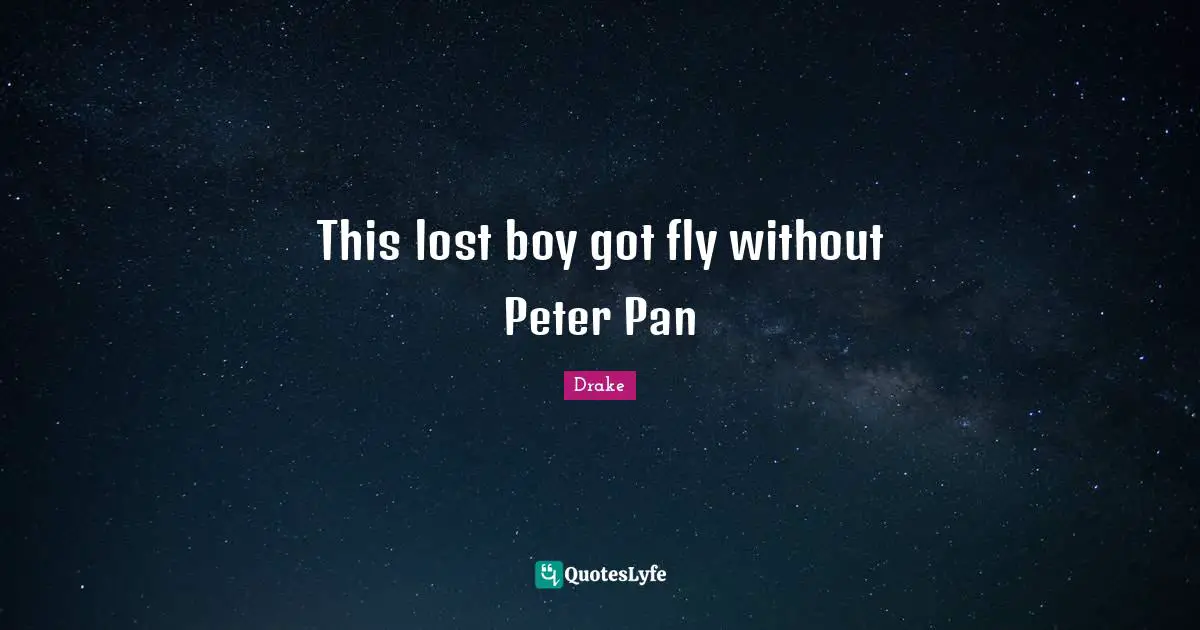 This lost boy got fly without Peter Pan
