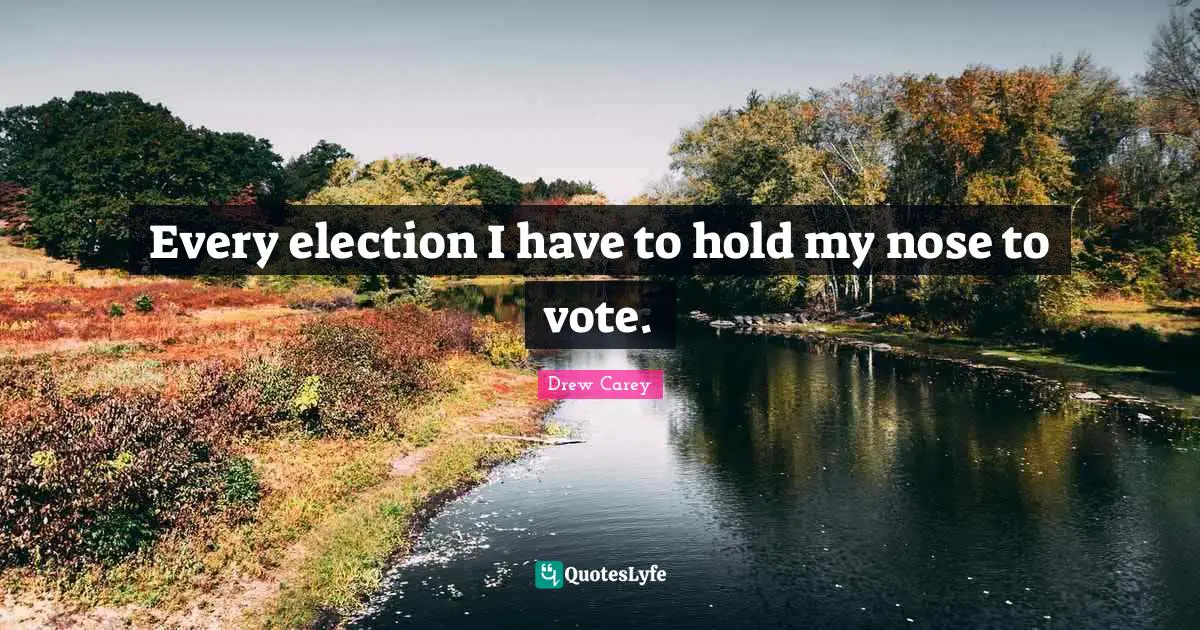 Every election I have to hold my nose to vote.