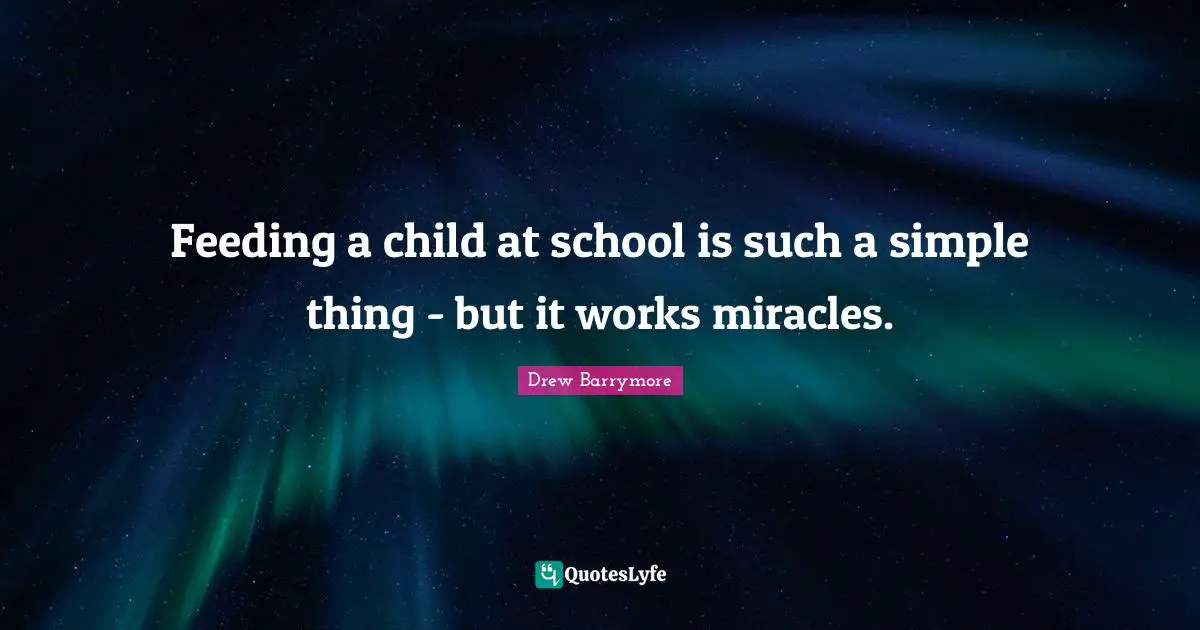 Feeding a child at school is such a simple thing - but it works miracles.