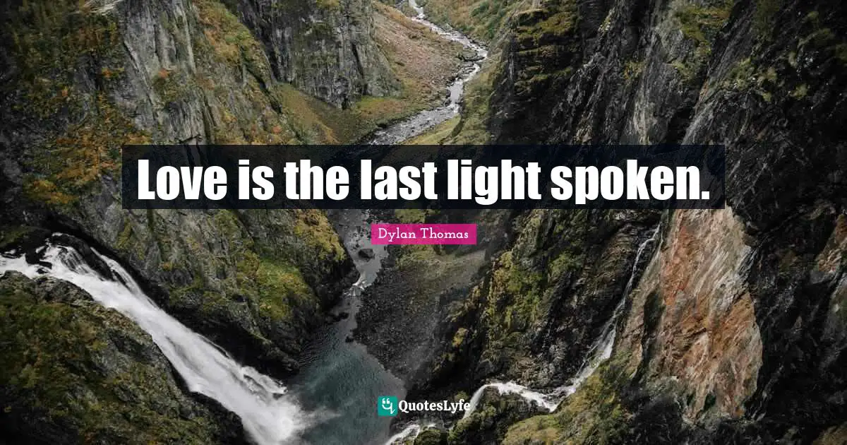 Lasts Quotes: "Love is the last light spoken."