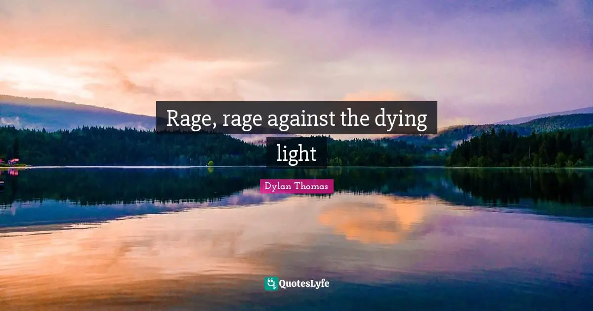 Rage, rage against the dying light