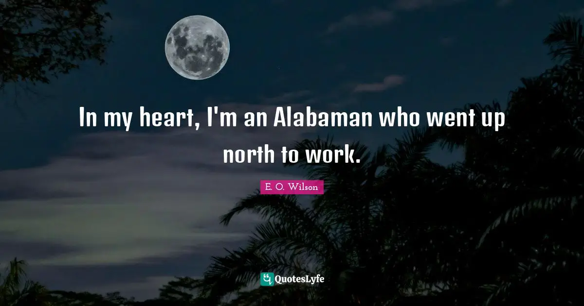 In my heart, I'm an Alabaman who went up north to work.