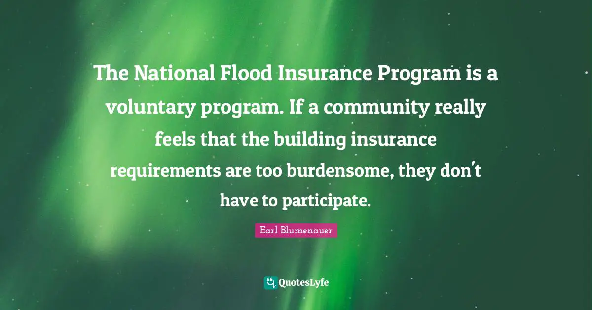 The National Flood Insurance Program is a voluntary program. If a community really feels that the building insurance requirements are too burdensome, they don't have to participate.