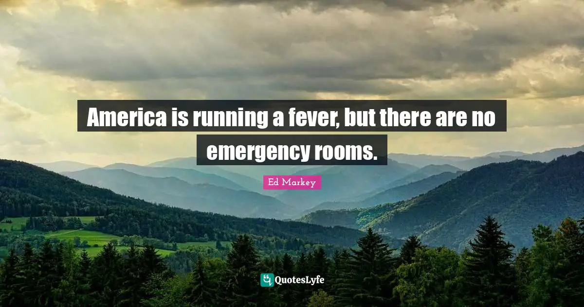 America is running a fever, but there are no emergency rooms.