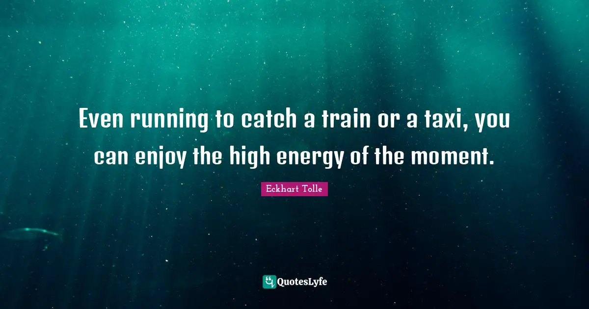 Even running to catch a train or a taxi, you can enjoy the high energy of the moment.