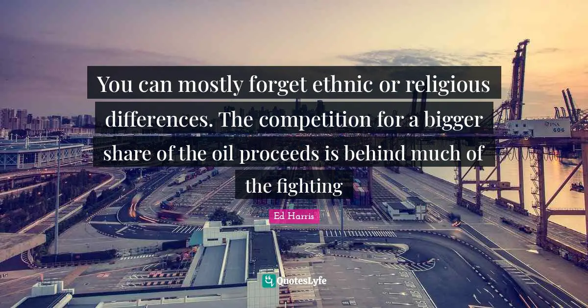 You can mostly forget ethnic or religious differences. The competition for a bigger share of the oil proceeds is behind much of the fighting