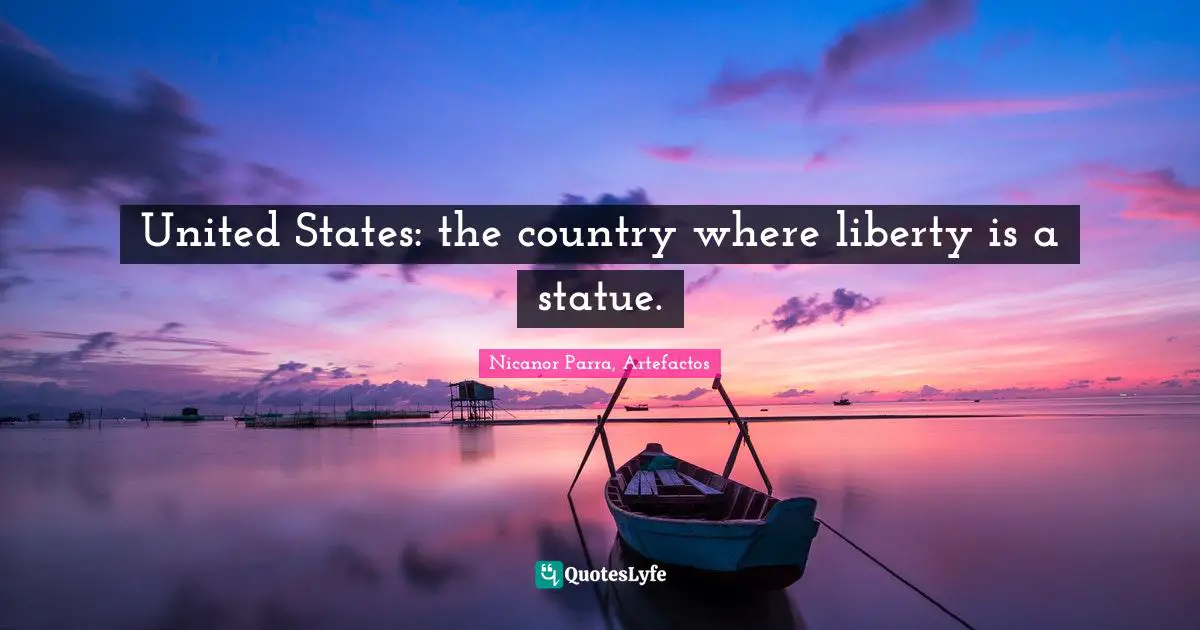 United States: the country where liberty is a statue.