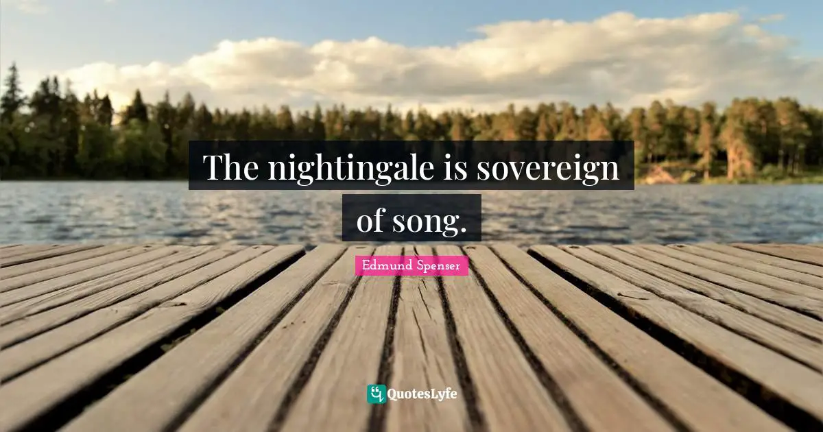 The nightingale is sovereign of song.
