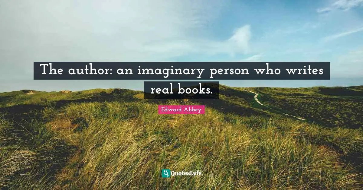 The author: an imaginary person who writes real books.