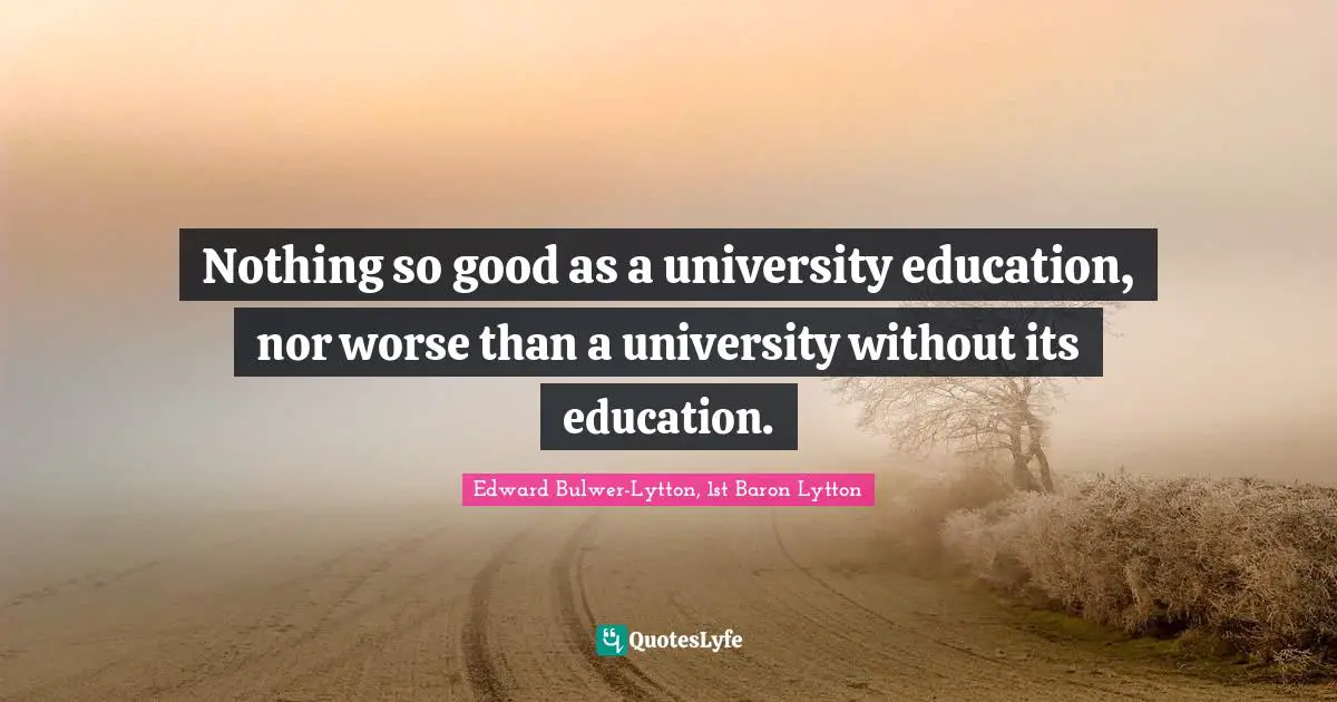 Nothing so good as a university education, nor worse than a university without its education.
