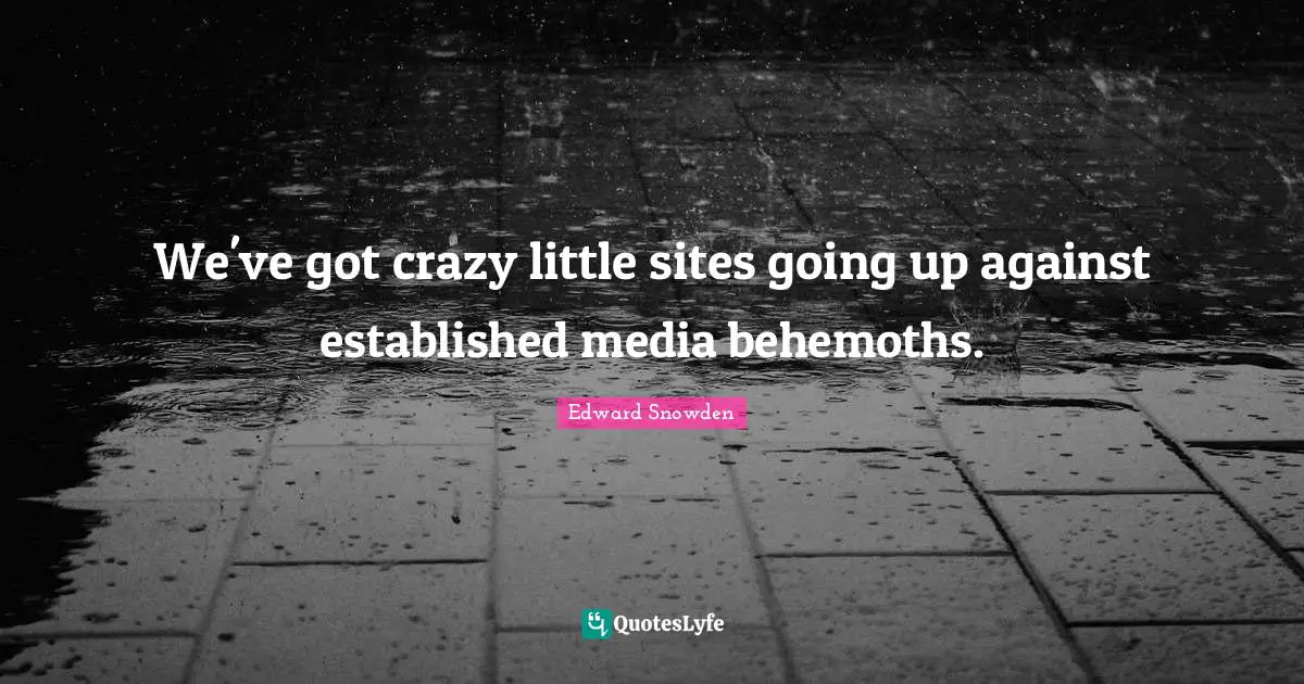 We've got crazy little sites going up against established media behemoths.