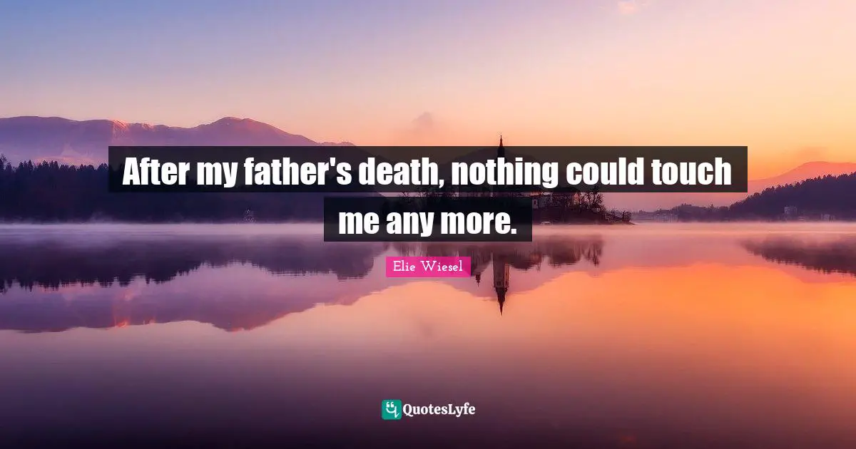 Touch Quotes: "After my father's death, nothing could touch me any more."