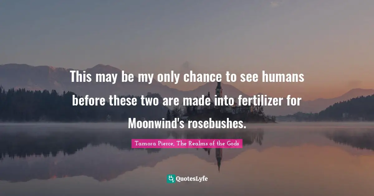 This may be my only chance to see humans before these two are made into fertilizer for Moonwind's rosebushes.