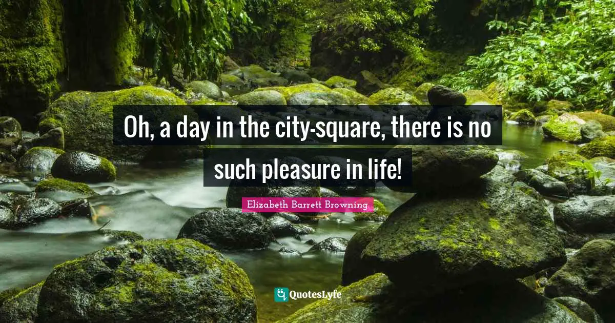 Oh, a day in the city-square, there is no such pleasure in life!
