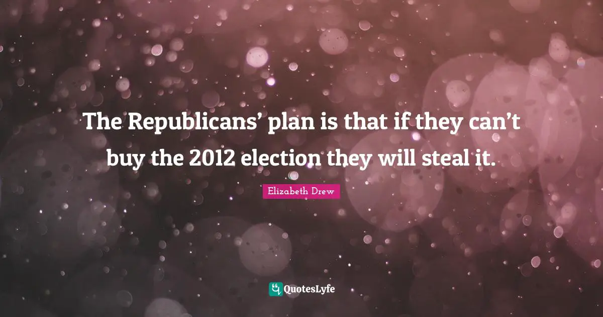 The Republicans’ plan is that if they can’t buy the 2012 election they will steal it.