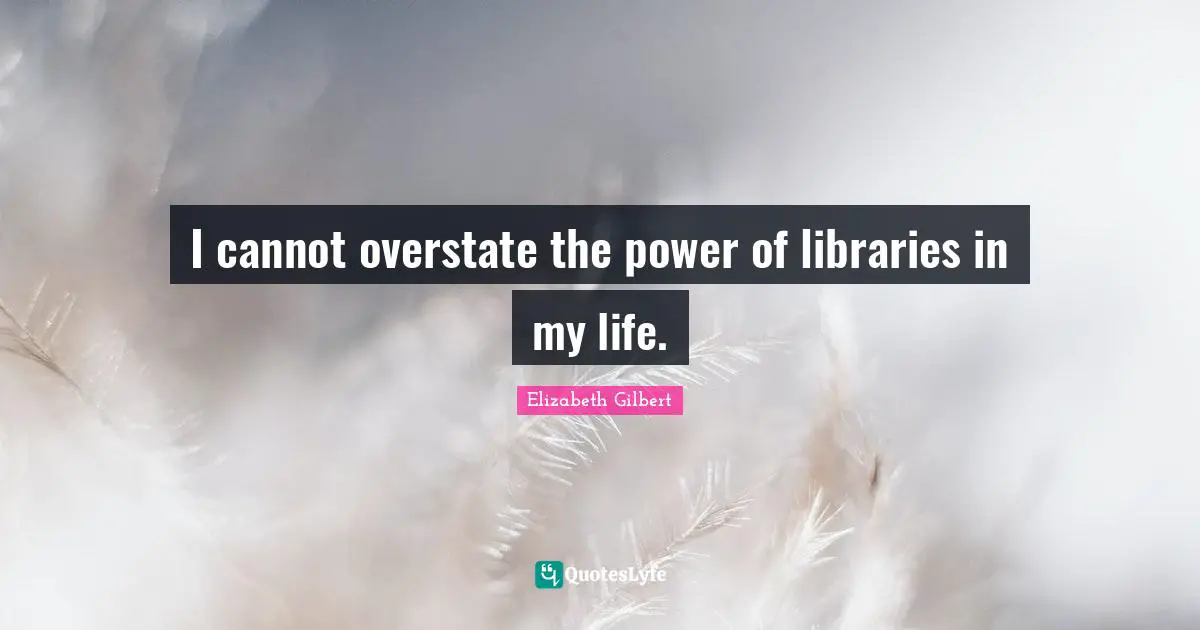 I cannot overstate the power of libraries in my life.