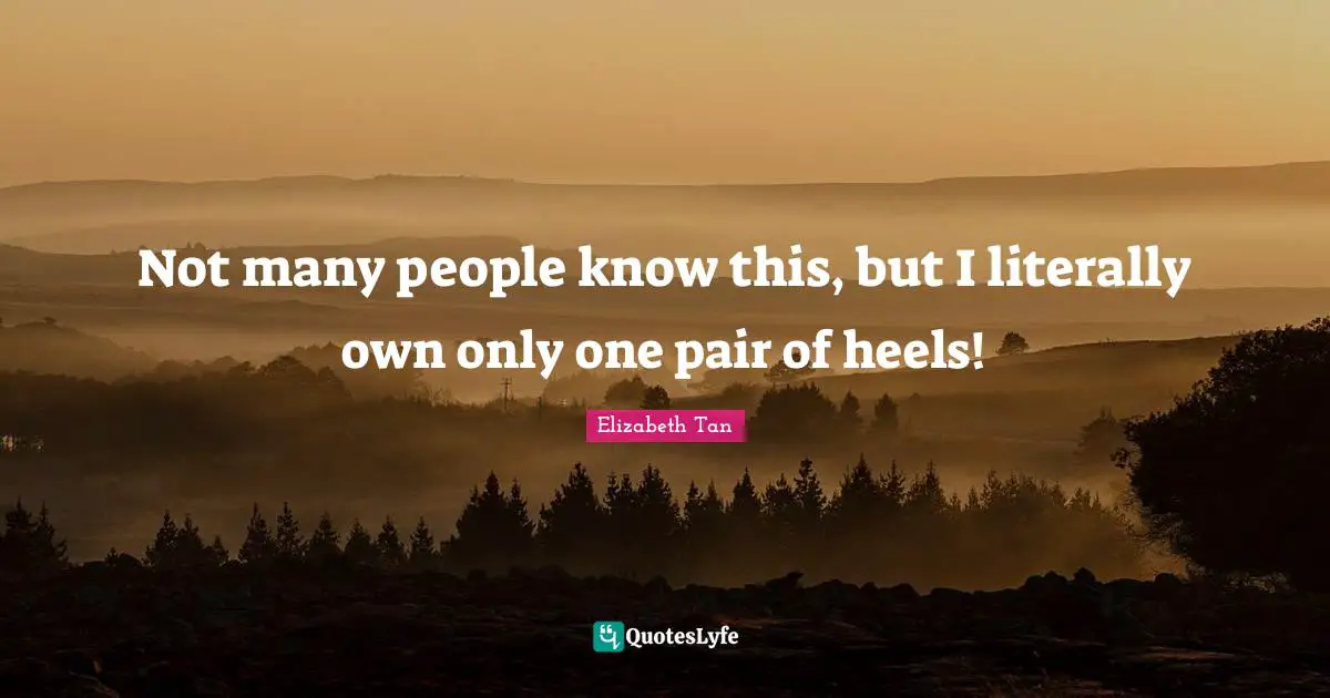 Not many people know this, but I literally own only one pair of heels!