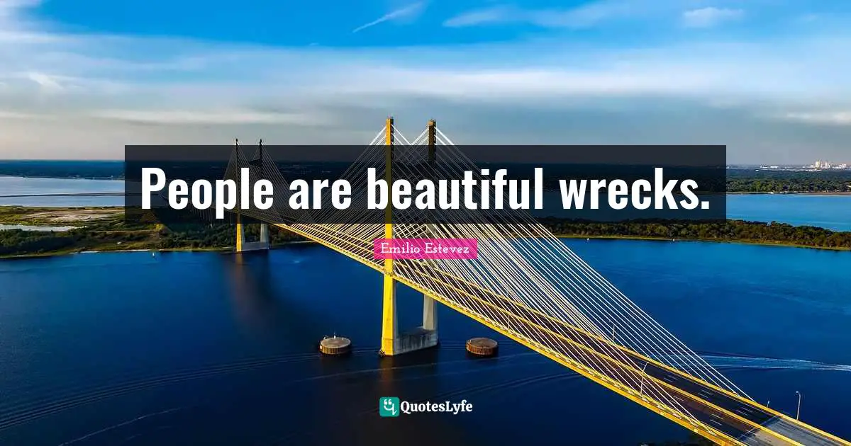 People are beautiful wrecks.