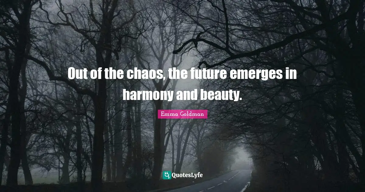 Out of the chaos, the future emerges in harmony and beauty.