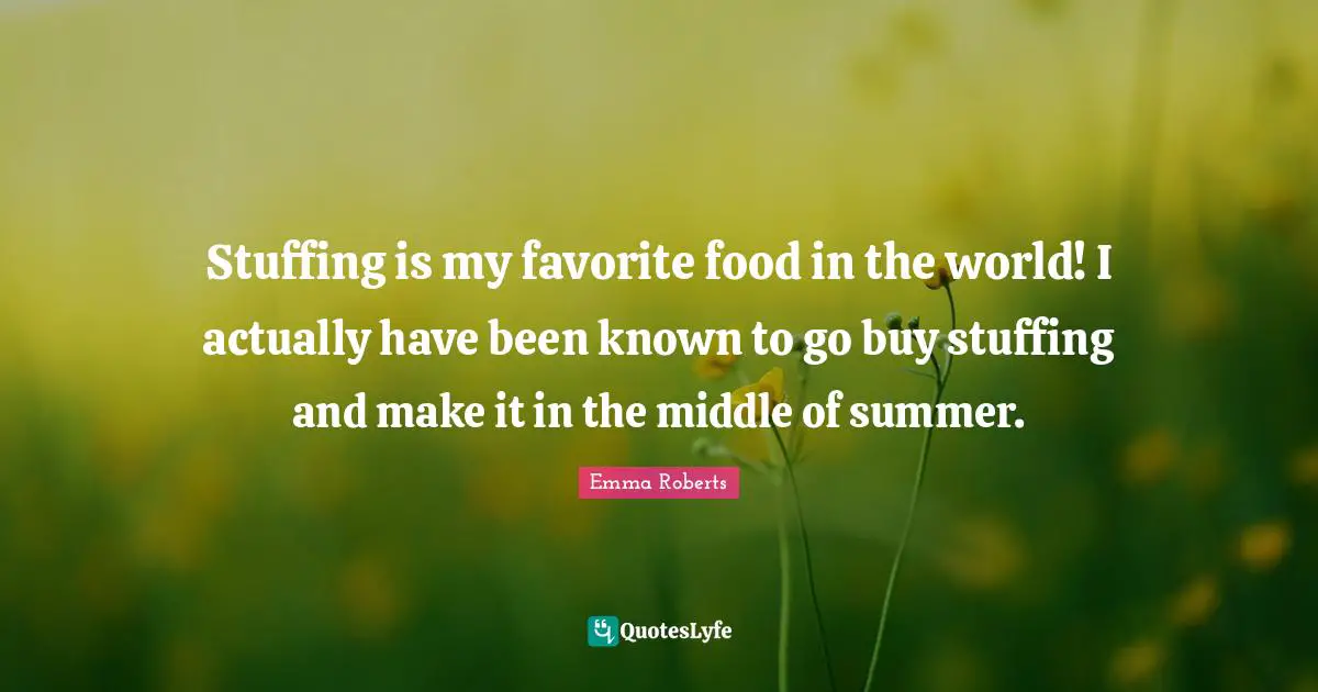 Stuffing is my favorite food in the world! I actually have been known to go buy stuffing and make it in the middle of summer.