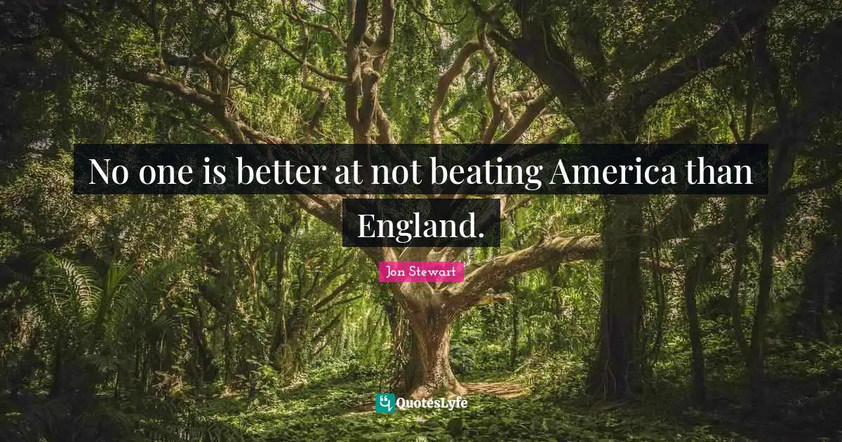 No one is better at not beating America than England.