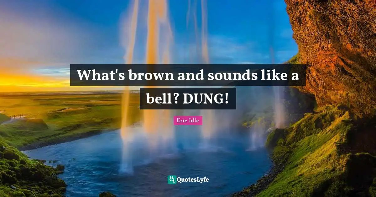 What's brown and sounds like a bell? DUNG!