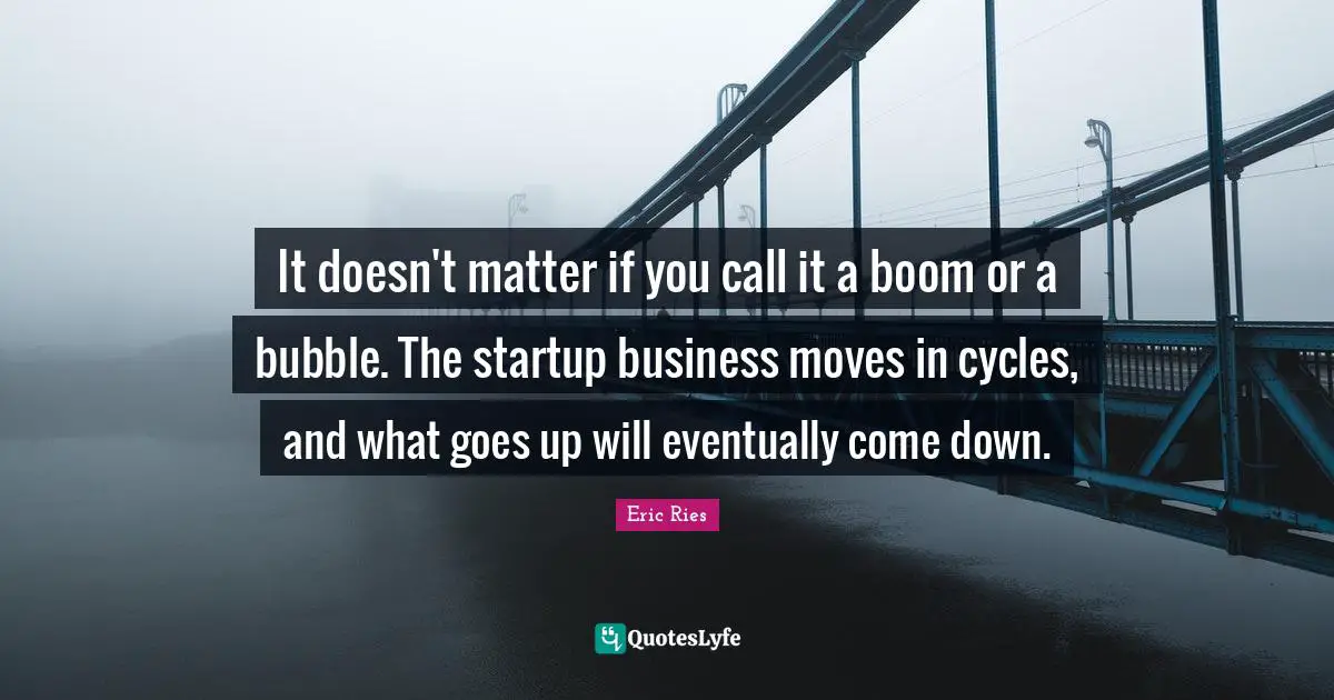 It doesn't matter if you call it a boom or a bubble. The startup business moves in cycles, and what goes up will eventually come down.