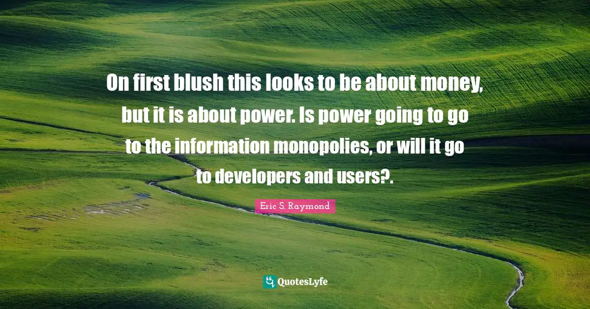On first blush this looks to be about money, but it is about power. Is power going to go to the information monopolies, or will it go to developers and users?.