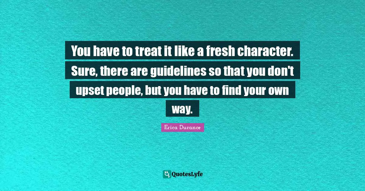 You have to treat it like a fresh character. Sure, there are guidelines so that you don't upset people, but you have to find your own way.