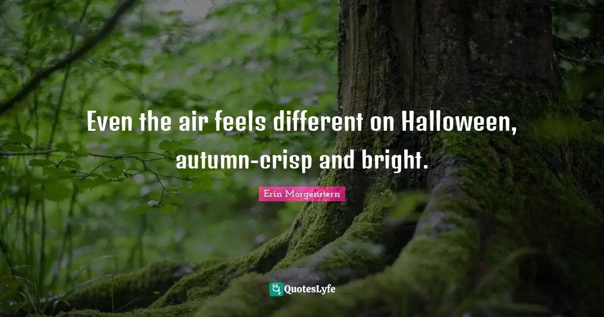 Even the air feels different on Halloween, autumn-crisp and bright.
