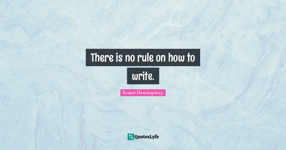 There is no rule on how to write.