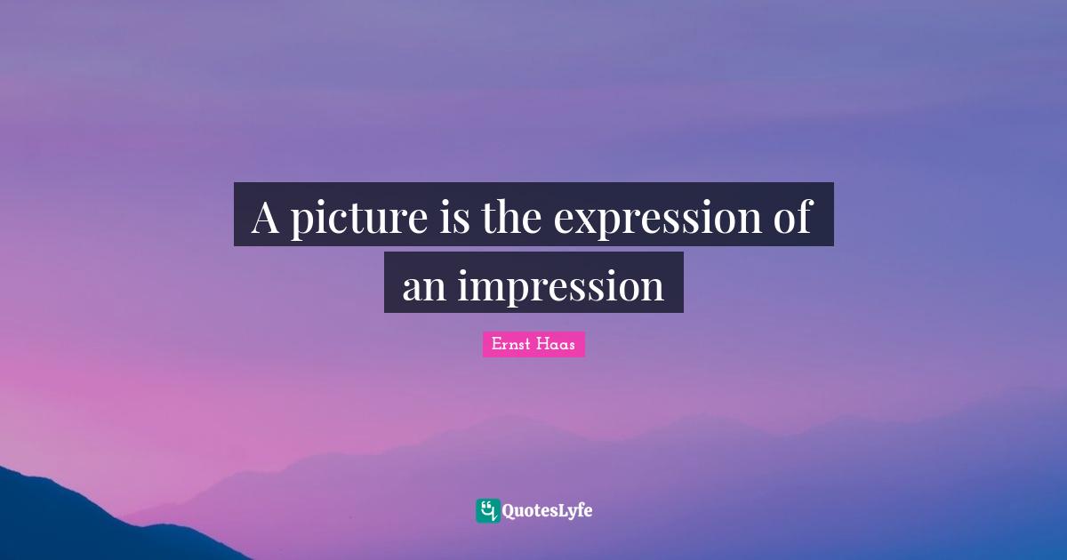 A picture is the expression of an impression