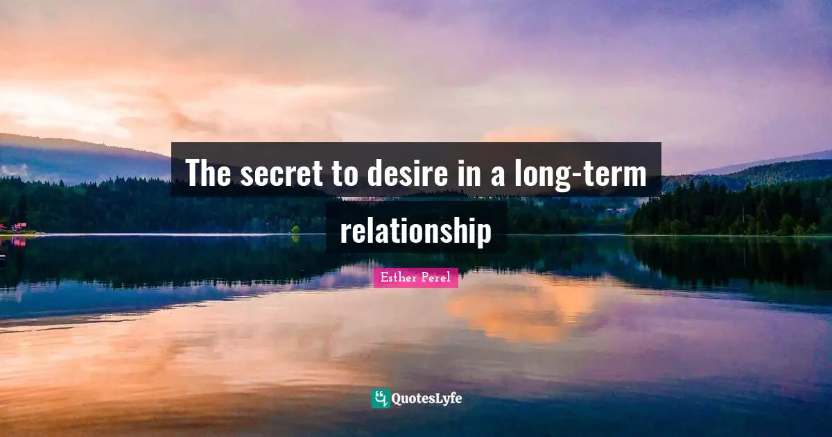 The secret to desire in a long-term relationship