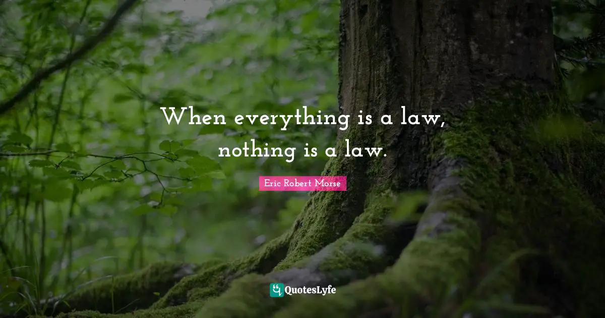When everything is a law, nothing is a law.