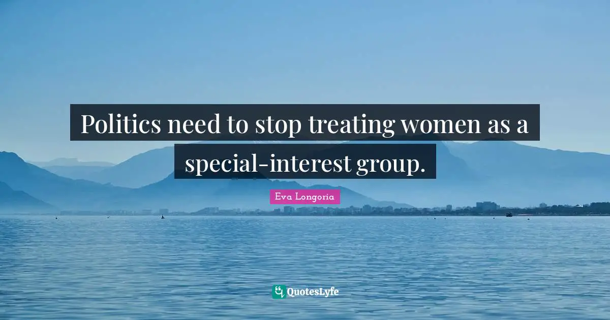 Politics need to stop treating women as a special-interest group.