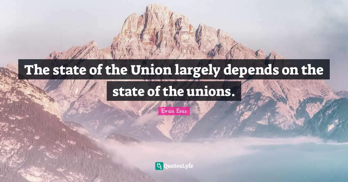 The state of the Union largely depends on the state of the unions.