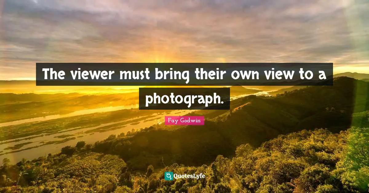 The viewer must bring their own view to a photograph.